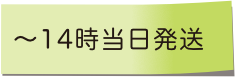 14時までのご注文は当日発送