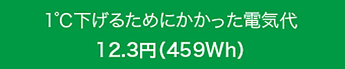 1度下げるためにかかった電気代1