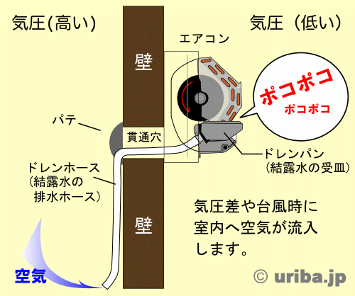 ポコポコ音の原因　図