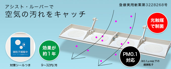 アシストルーバー微粒子捕集シート